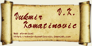 Vukmir Komatinović vizit kartica